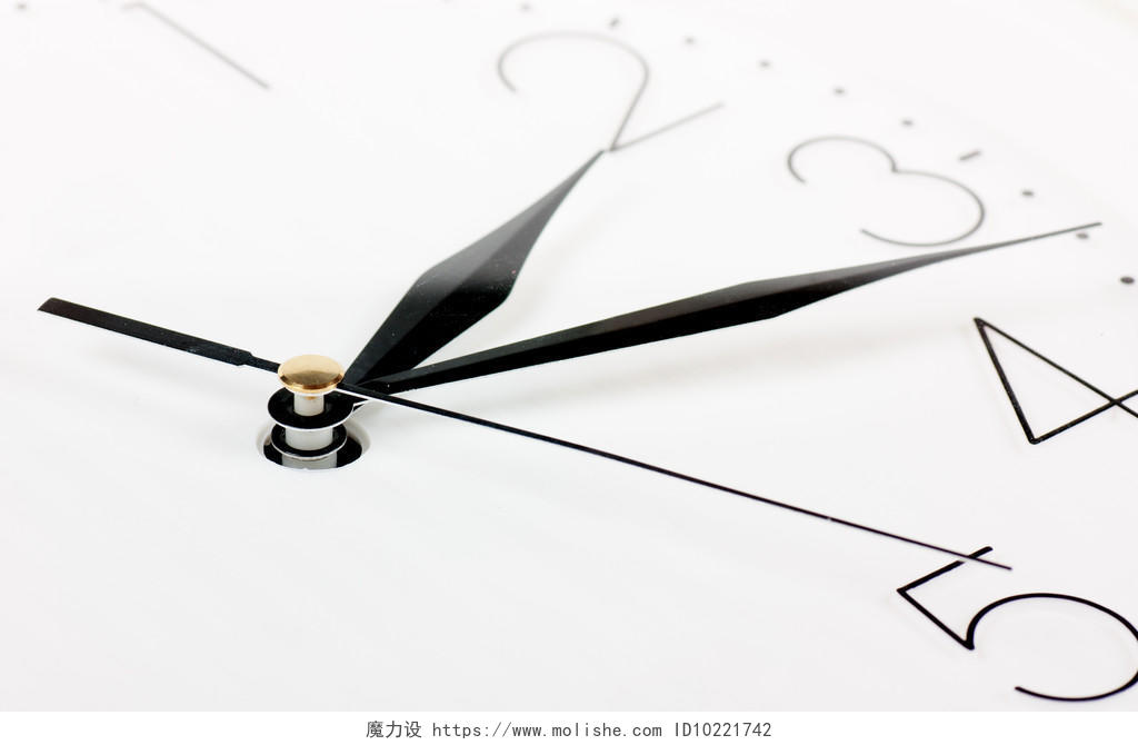 白色黑针时钟表盘特写效率提升业绩业绩上涨